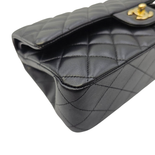 Classic Flap Medium Black Shoulder Bag in Lambskin Gold hardware CL2606-21751 9