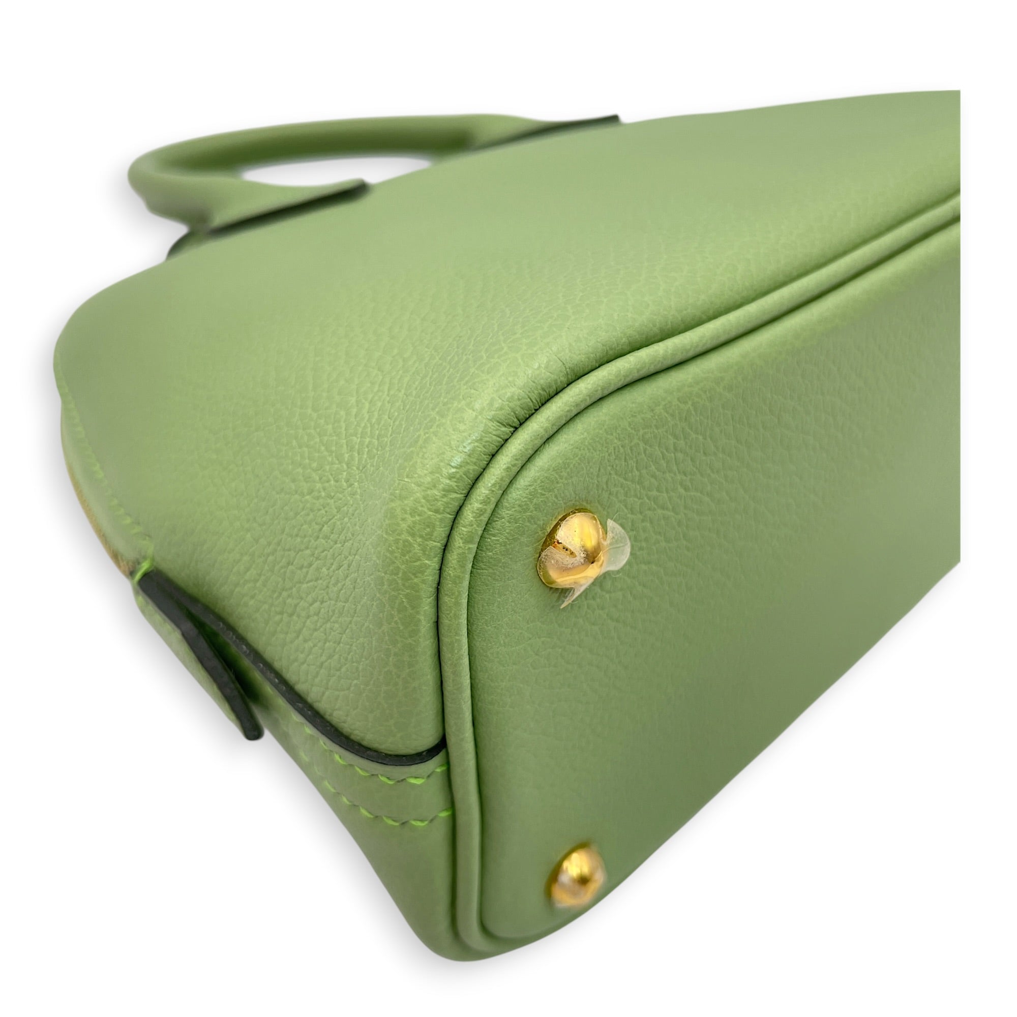 Bolide 1923 Mini Vert Criquet in Evercolor Gold hardware