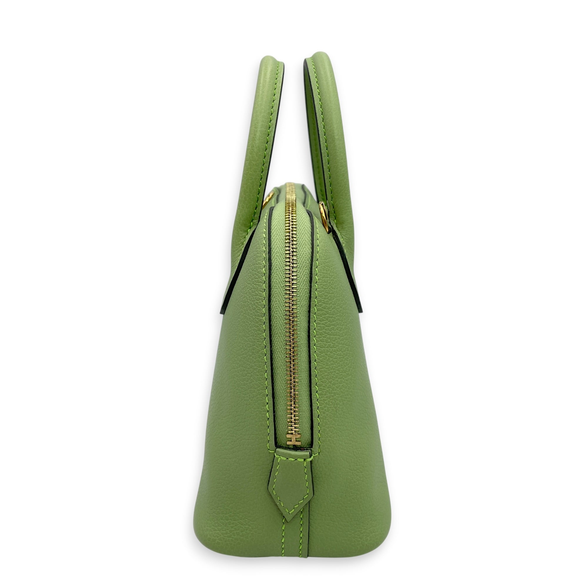 Bolide 1923 Mini Vert Criquet in Evercolor Gold hardware