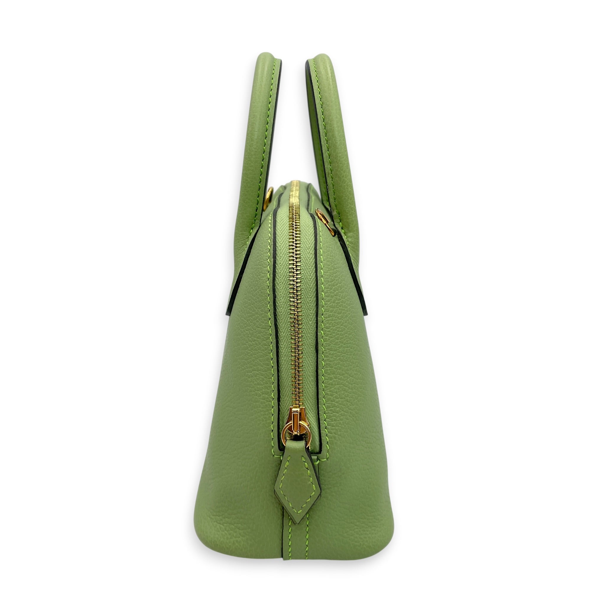 Bolide 1923 Mini Vert Criquet in Evercolor Gold hardware