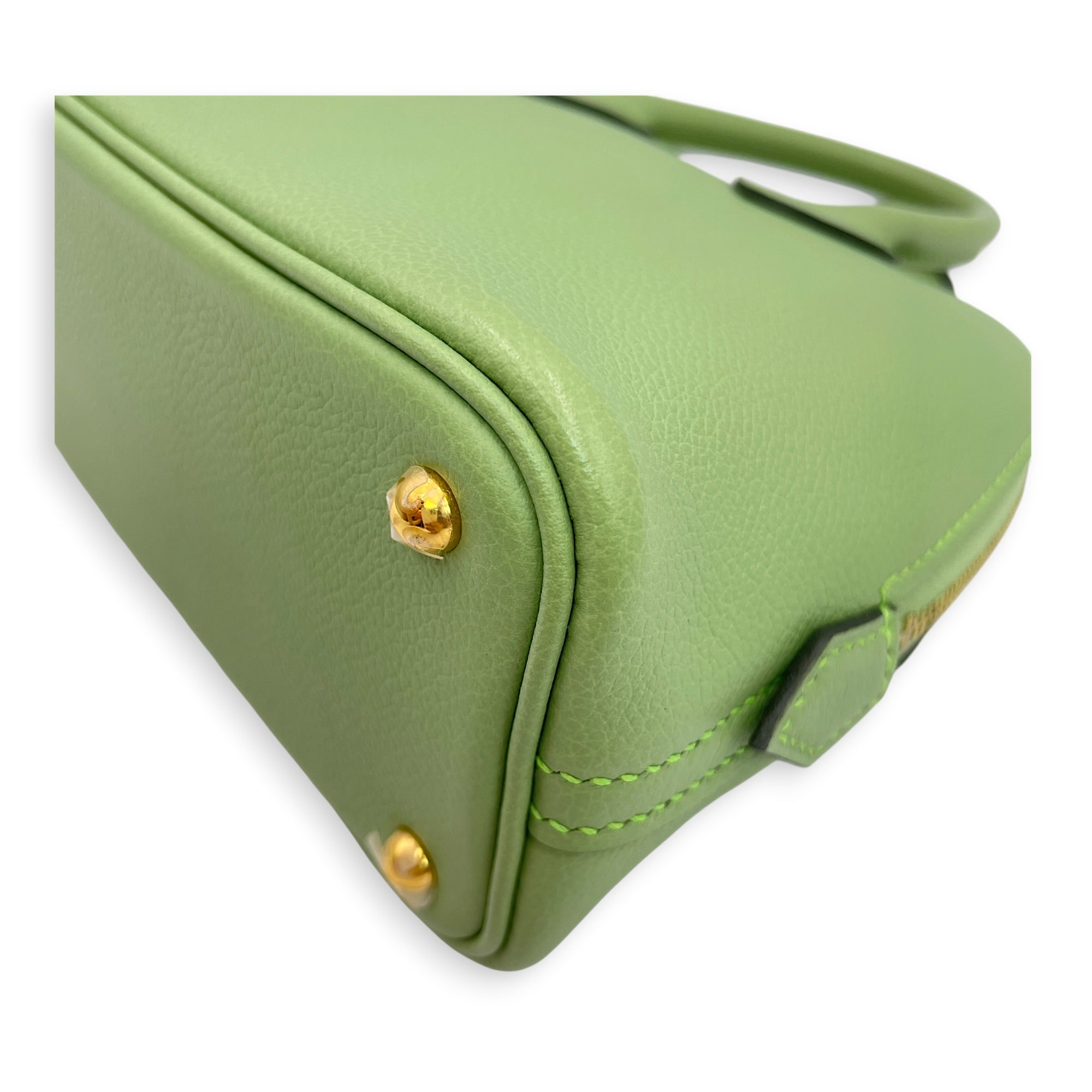 Bolide 1923 Mini Vert Criquet in Evercolor Gold hardware