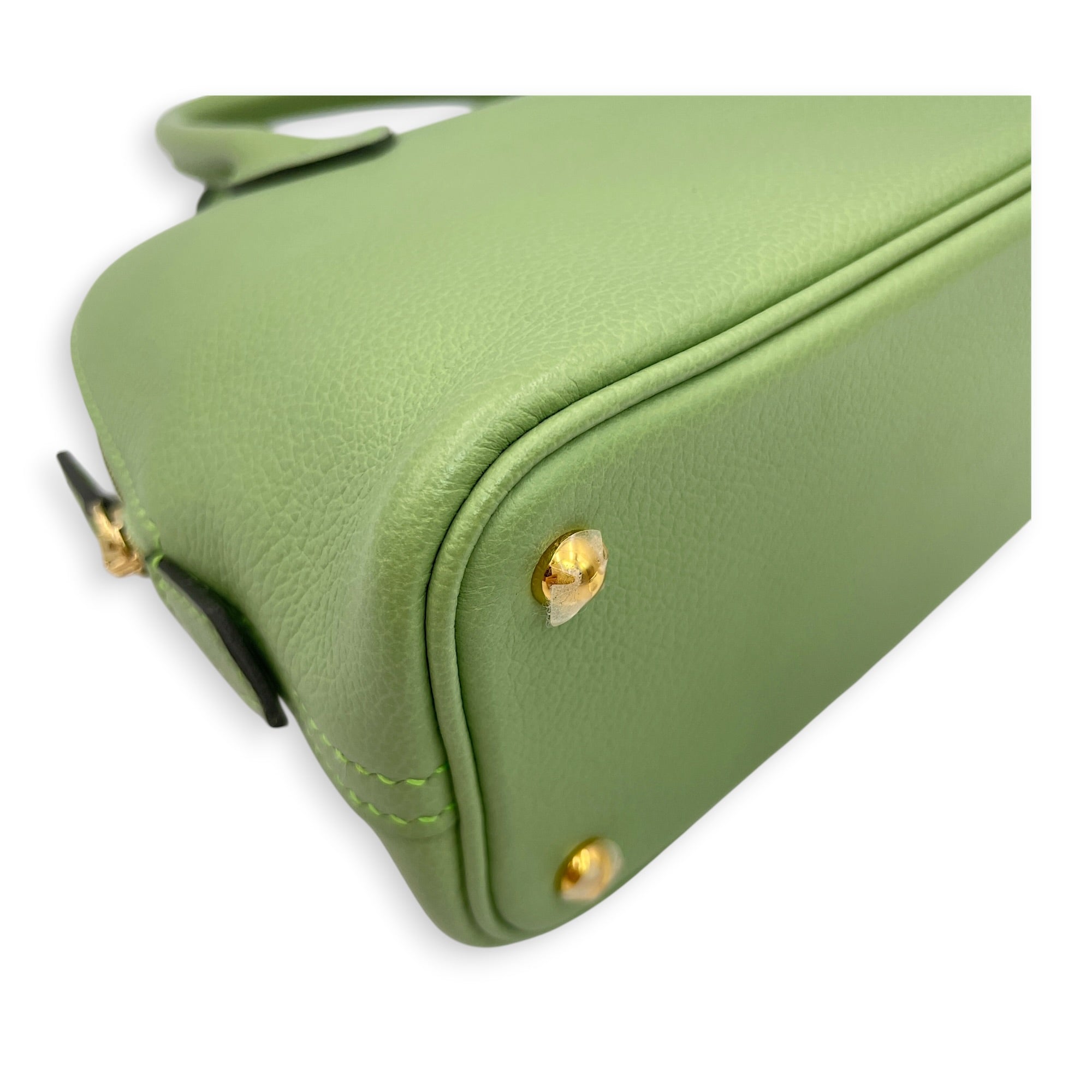 Bolide 1923 Mini Vert Criquet in Evercolor Gold hardware