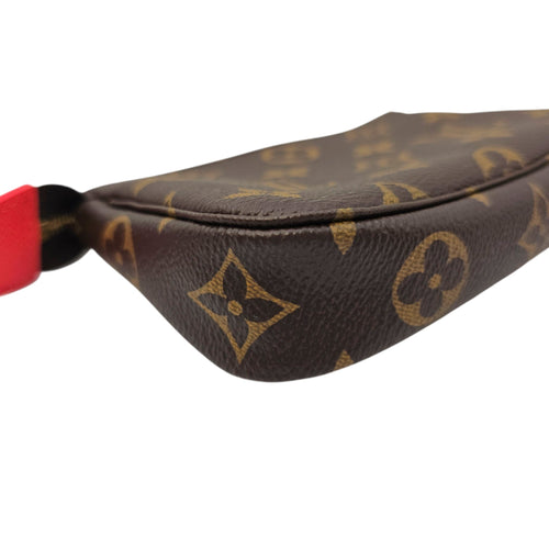 Limited Edition Pochette “Evasion” Christmas Animation Mini Brown Coin Purse in Canvas Gold hardware CL2606-21759 11