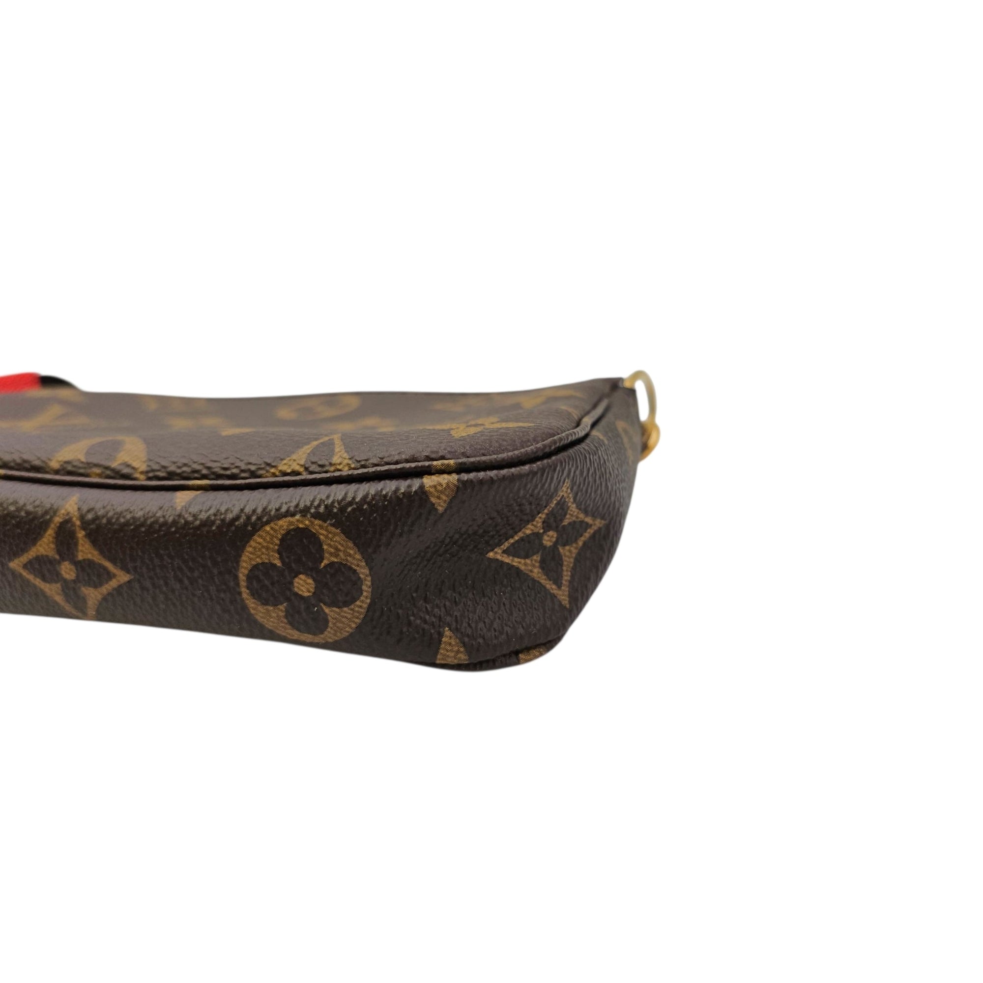 Limited Edition Pochette “Evasion” Christmas Animation Mini Brown Coin Purse in Canvas Gold hardware CL2606-21759 12