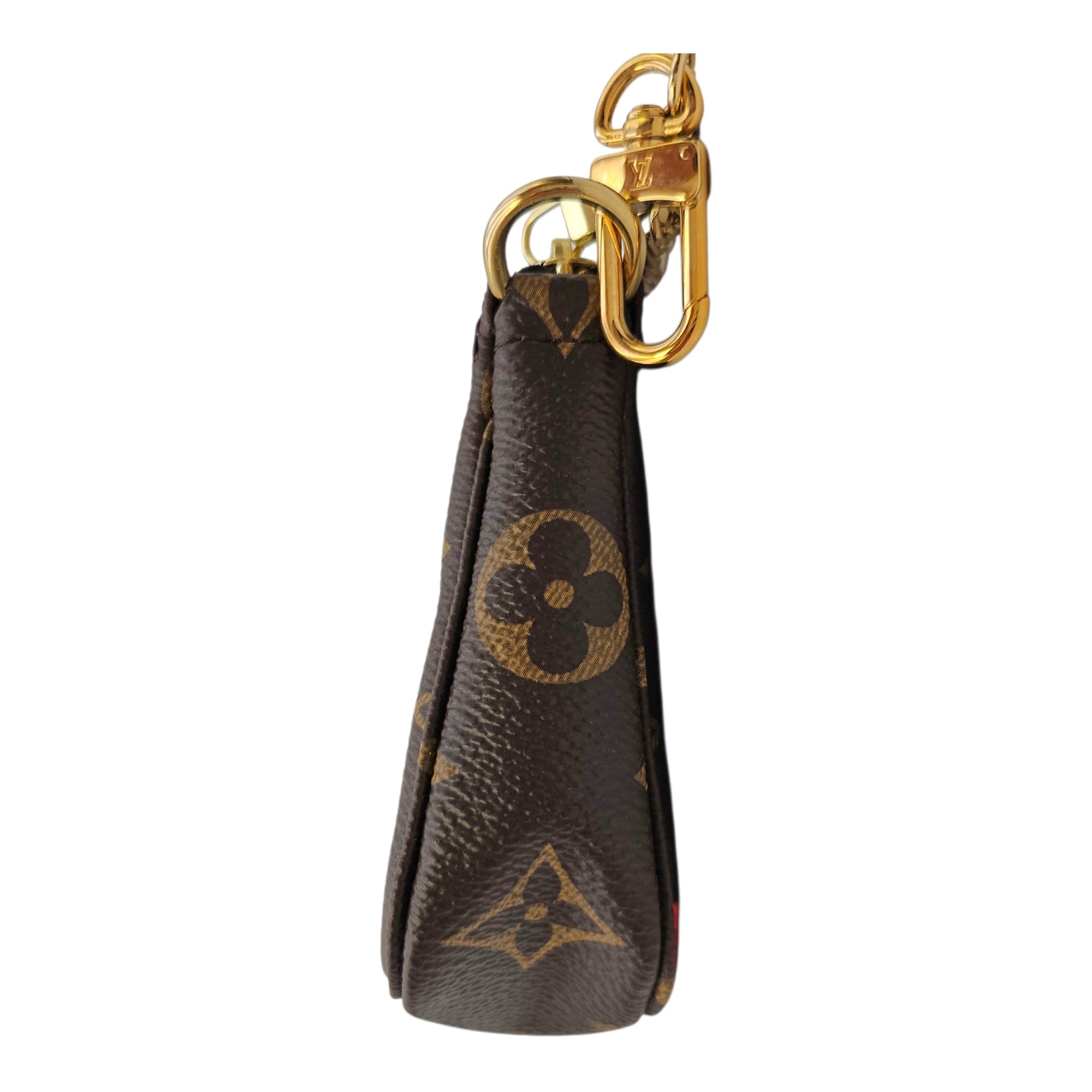 Limited Edition Pochette “Evasion” Christmas Animation Mini Brown Coin Purse in Canvas Gold hardware CL2606-21759 3