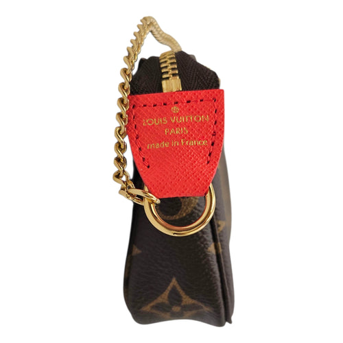 Limited Edition Pochette “Evasion” Christmas Animation Mini Brown Coin Purse in Canvas Gold hardware CL2606-21759 4