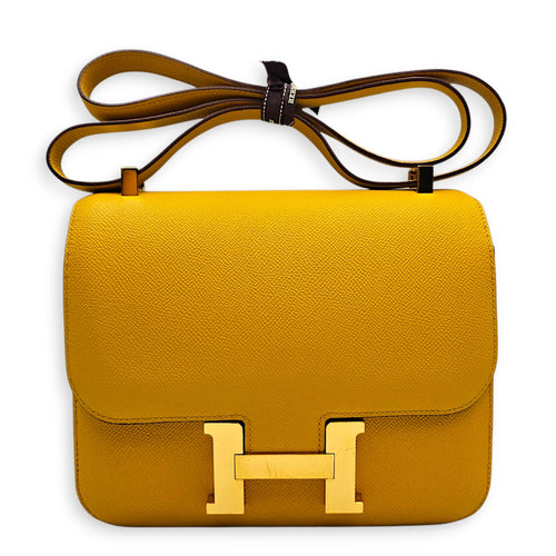 Constance 24 Jaune Amber in Epsom Gold hardware CL2606-21763 1