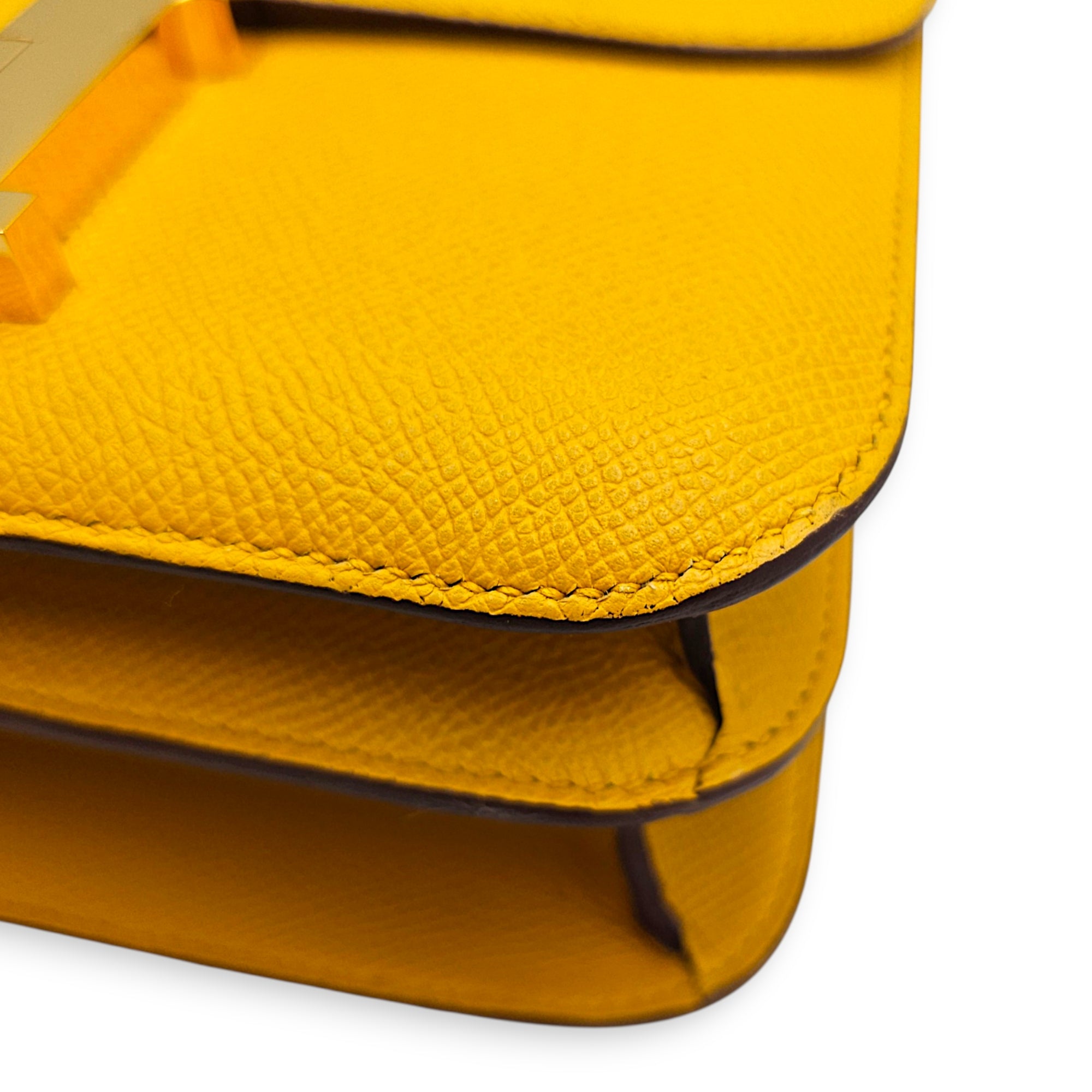 Constance 24 Jaune Amber in Epsom Gold hardware CL2606-21763 10
