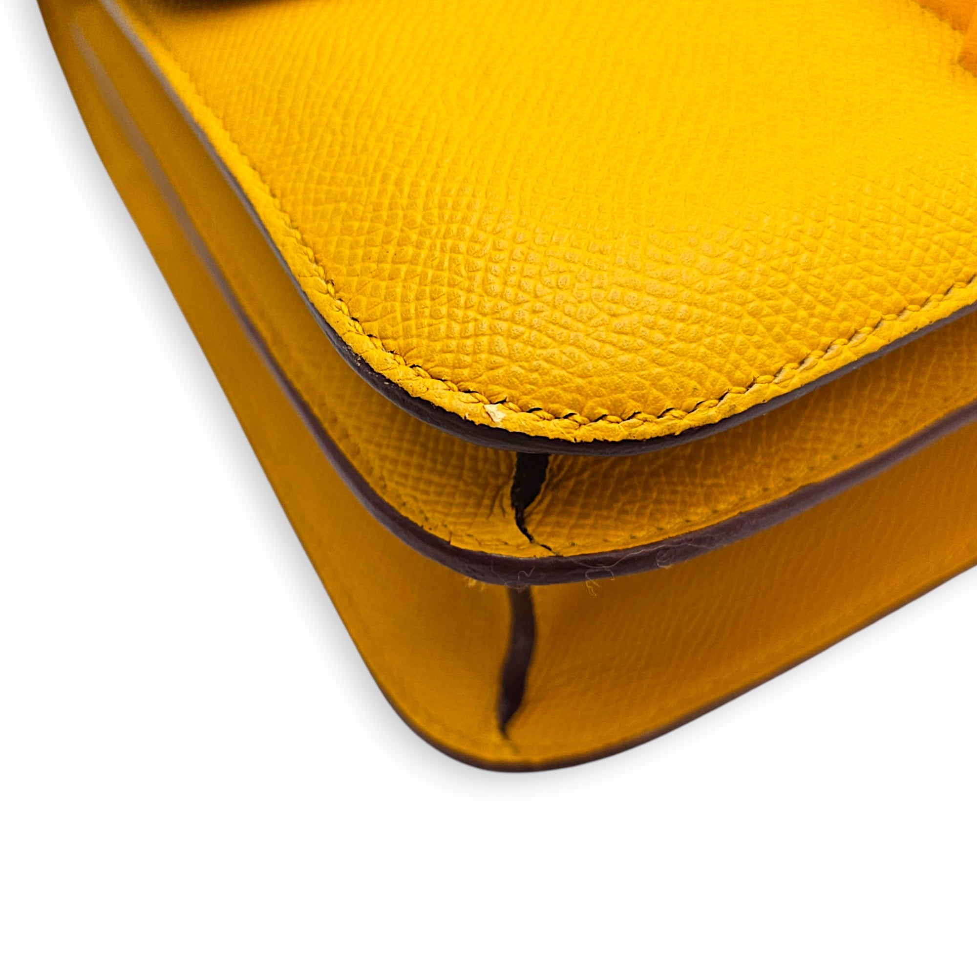 Constance 24 Jaune Amber in Epsom Gold hardware CL2606-21763 11