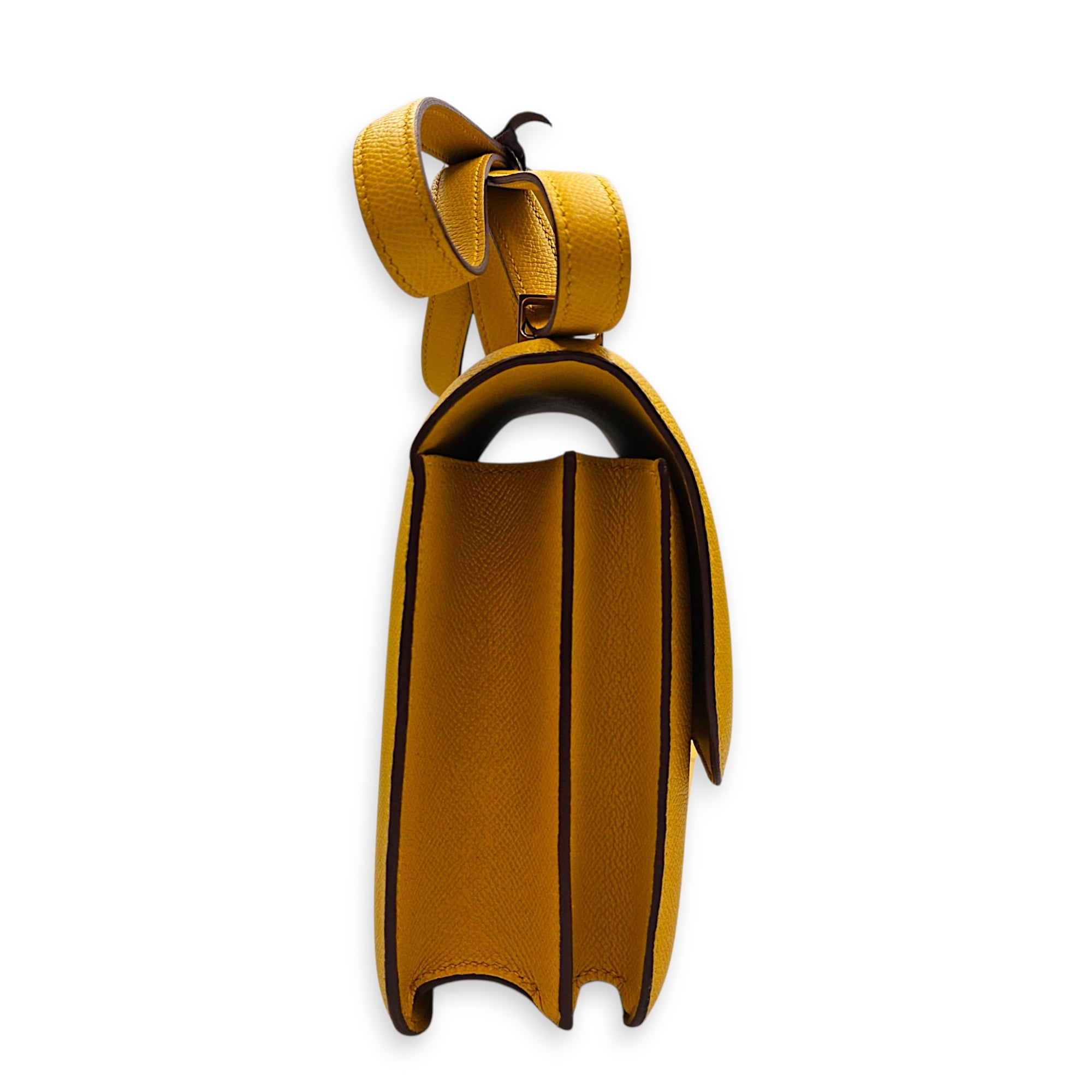 Constance 24 Jaune Amber in Epsom Gold hardware CL2606-21763 3