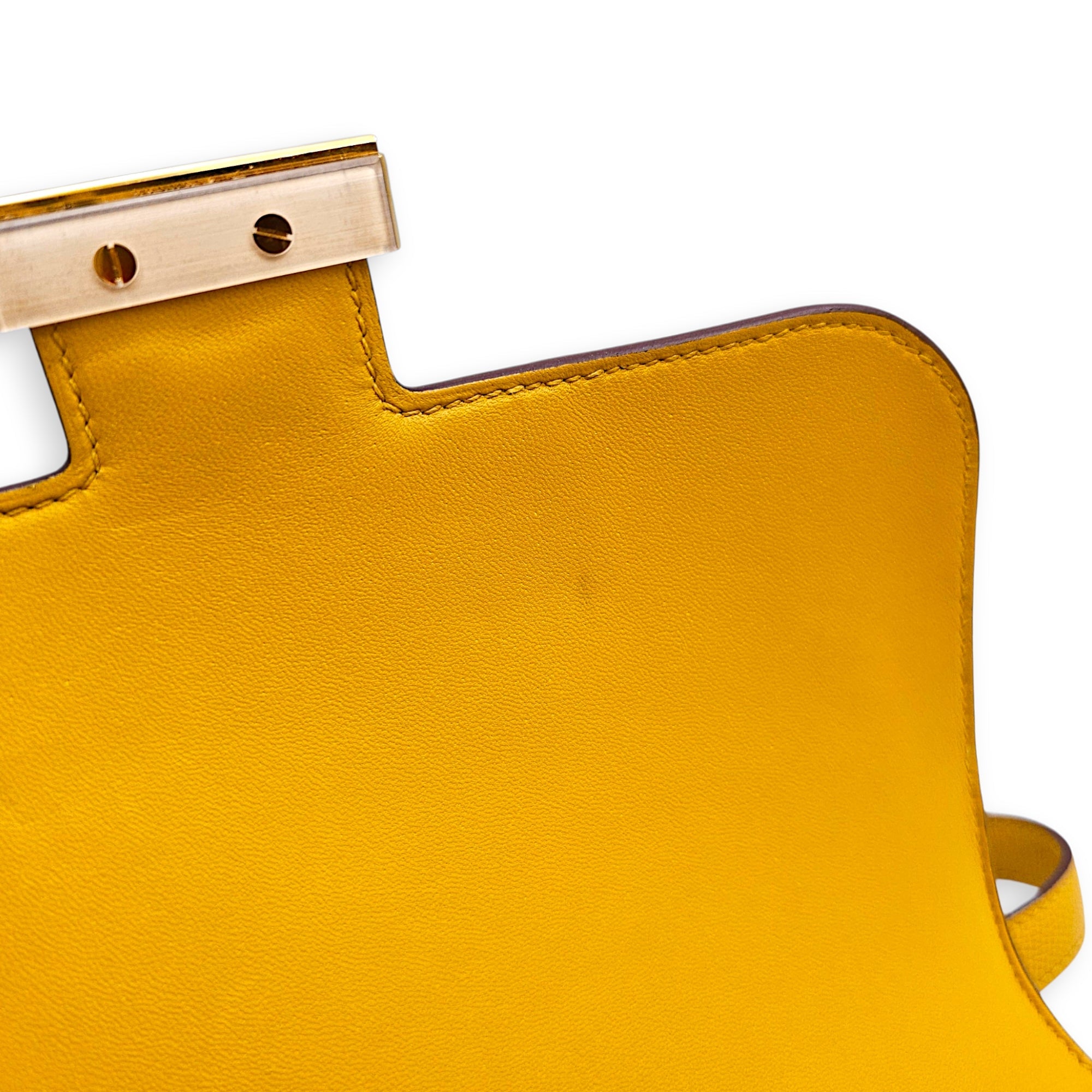 Constance 24 Jaune Amber in Epsom Gold hardware CL2606-21763 9