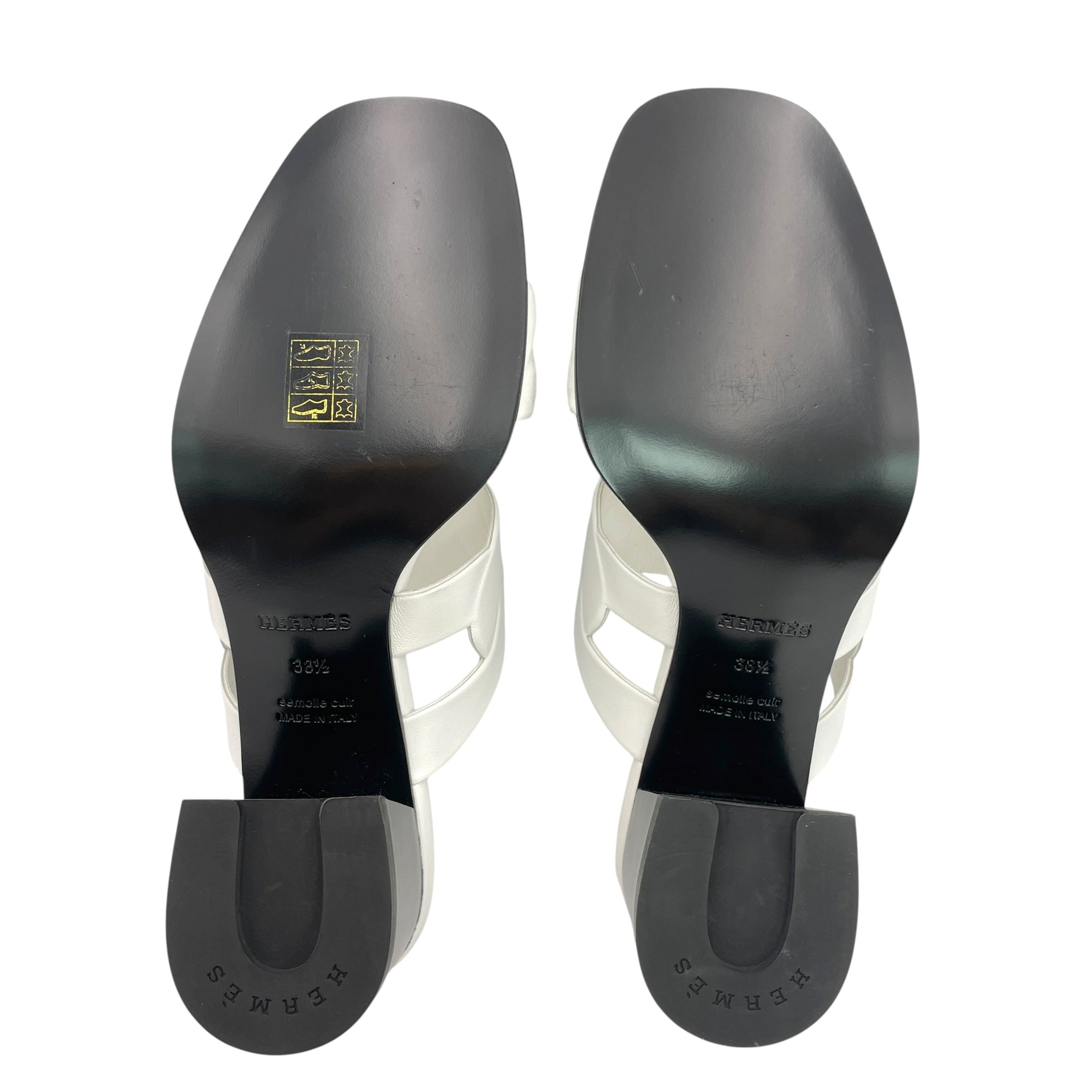 Gaby 38.5 Blanc Sandals in Calfskin CL2606-21766 2