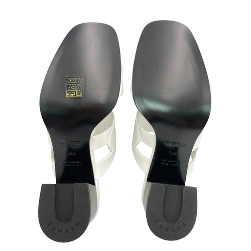 Gaby 38.5 Blanc Sandals in Calfskin CL2606-21766 2