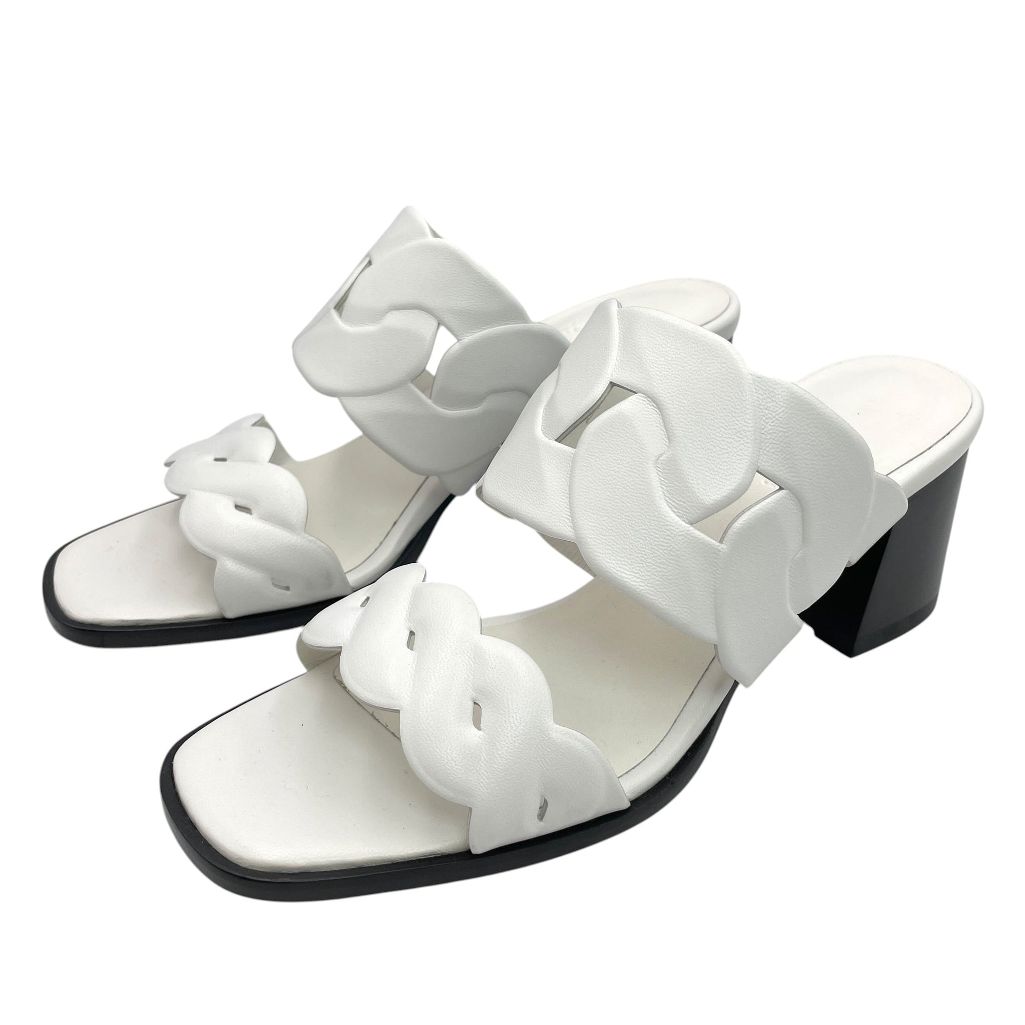 Gaby 38.5 Blanc Sandals in Calfskin CL2606-21766 3