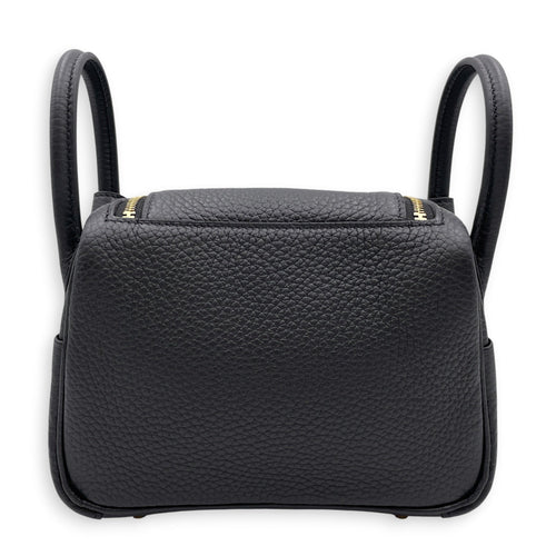 Lindy II Mini Black in Clemence Gold hardware CL2606-21773 2