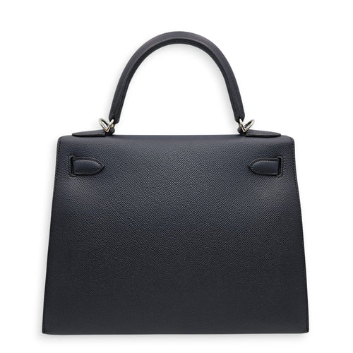 Sellier Kelly 28 Blue Indigo in Epsom Palladium hardware CL2606-21784 2