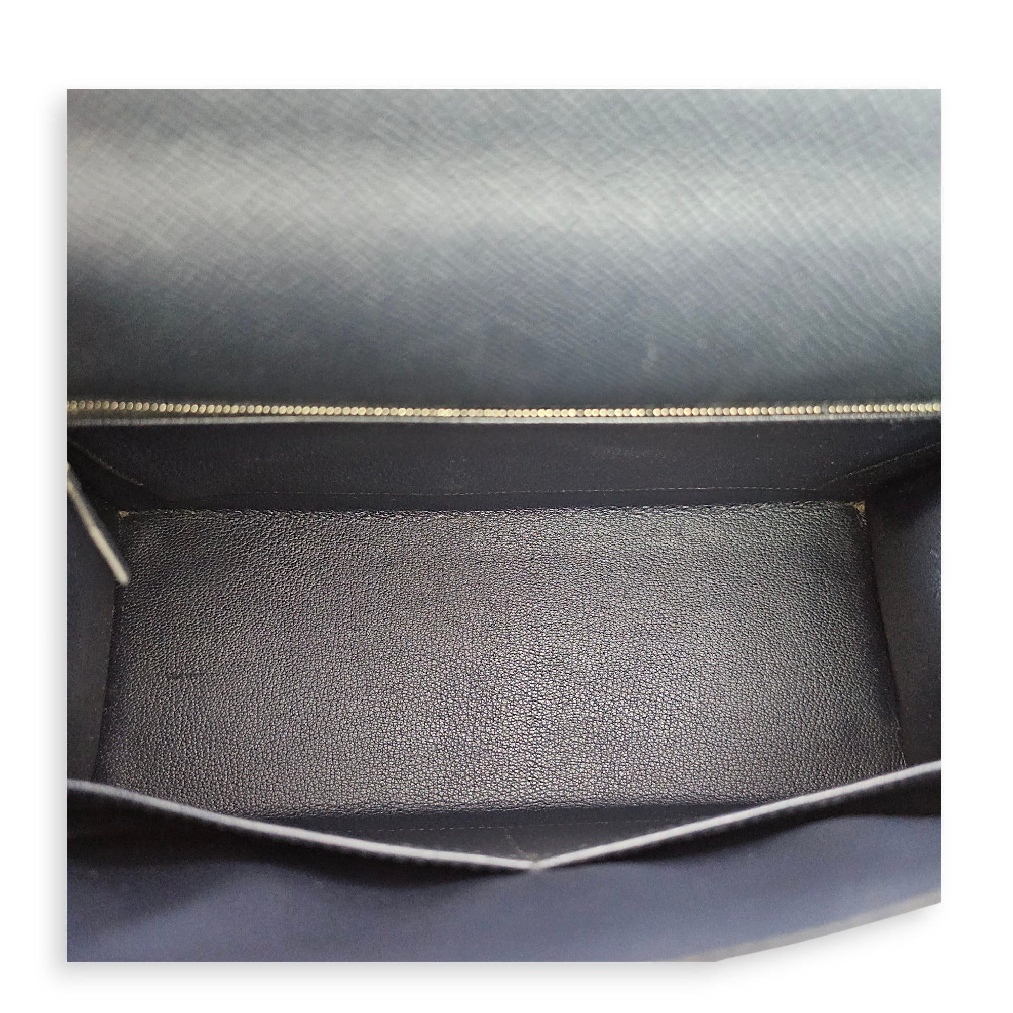 Sellier Kelly 28 Blue Indigo in Epsom Palladium hardware CL2606-21784 6
