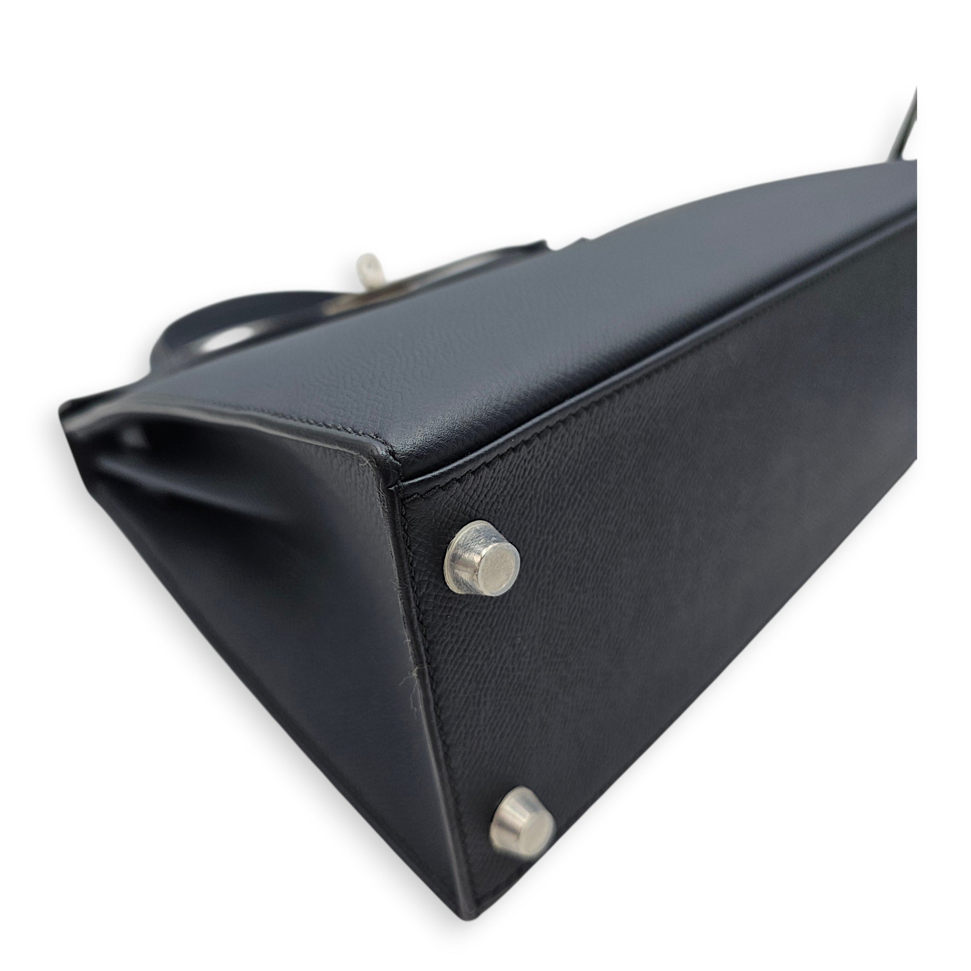 Sellier Kelly 28 Blue Indigo in Epsom Palladium hardware CL2606-21784 7