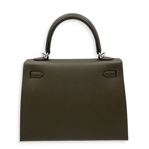 Sellier Kelly 25 Vert Loden in Epsom Palladium hardware CL2606-21786 2