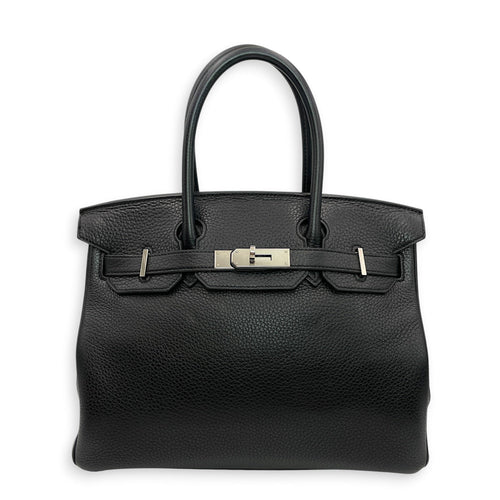 Birkin 30 Black in Clemence Palladium hardware CL2606-21788 1