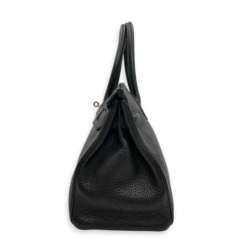 Birkin 30 Black in Clemence Palladium hardware CL2606-21788 3