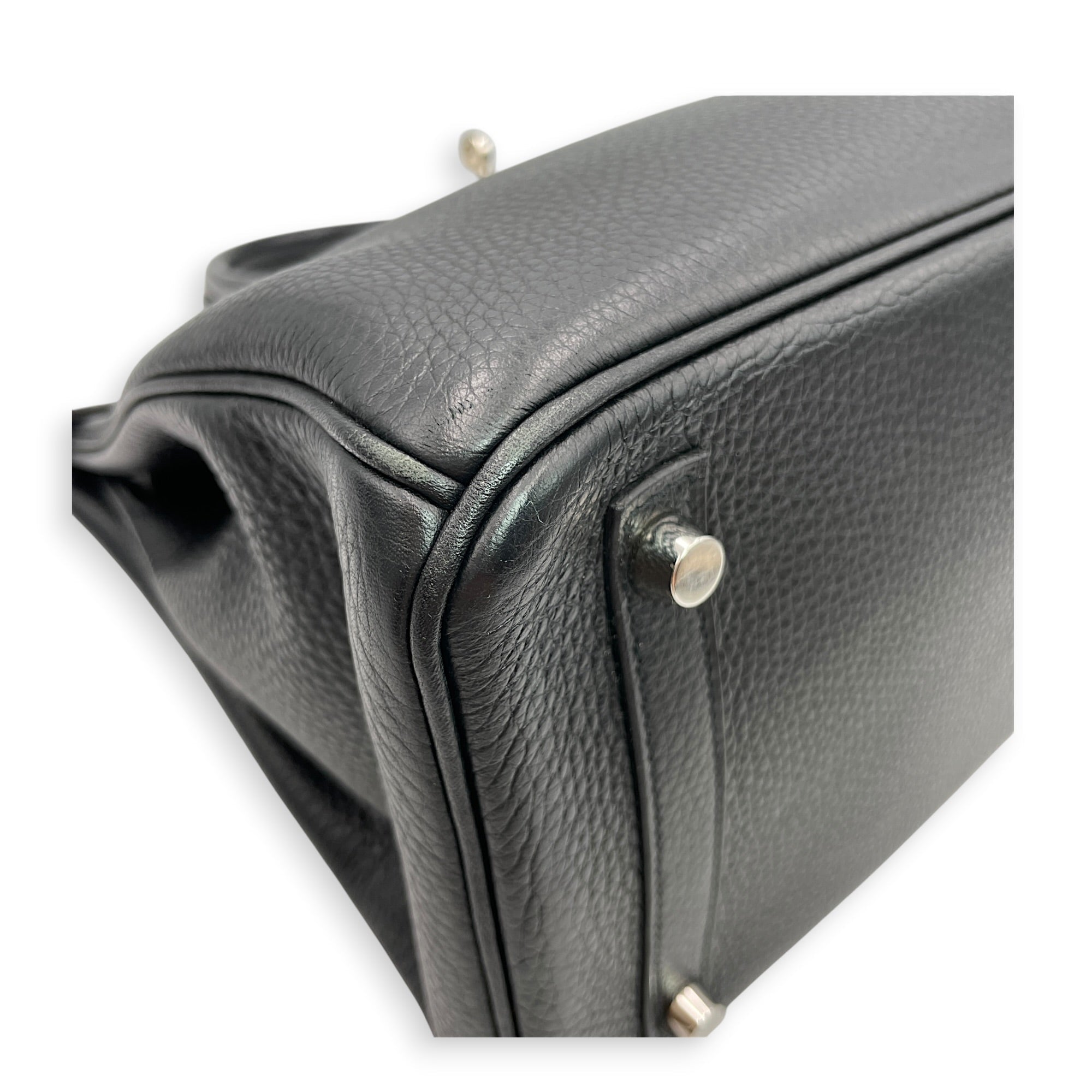 Birkin 30 Black in Clemence Palladium hardware CL2606-21788 5