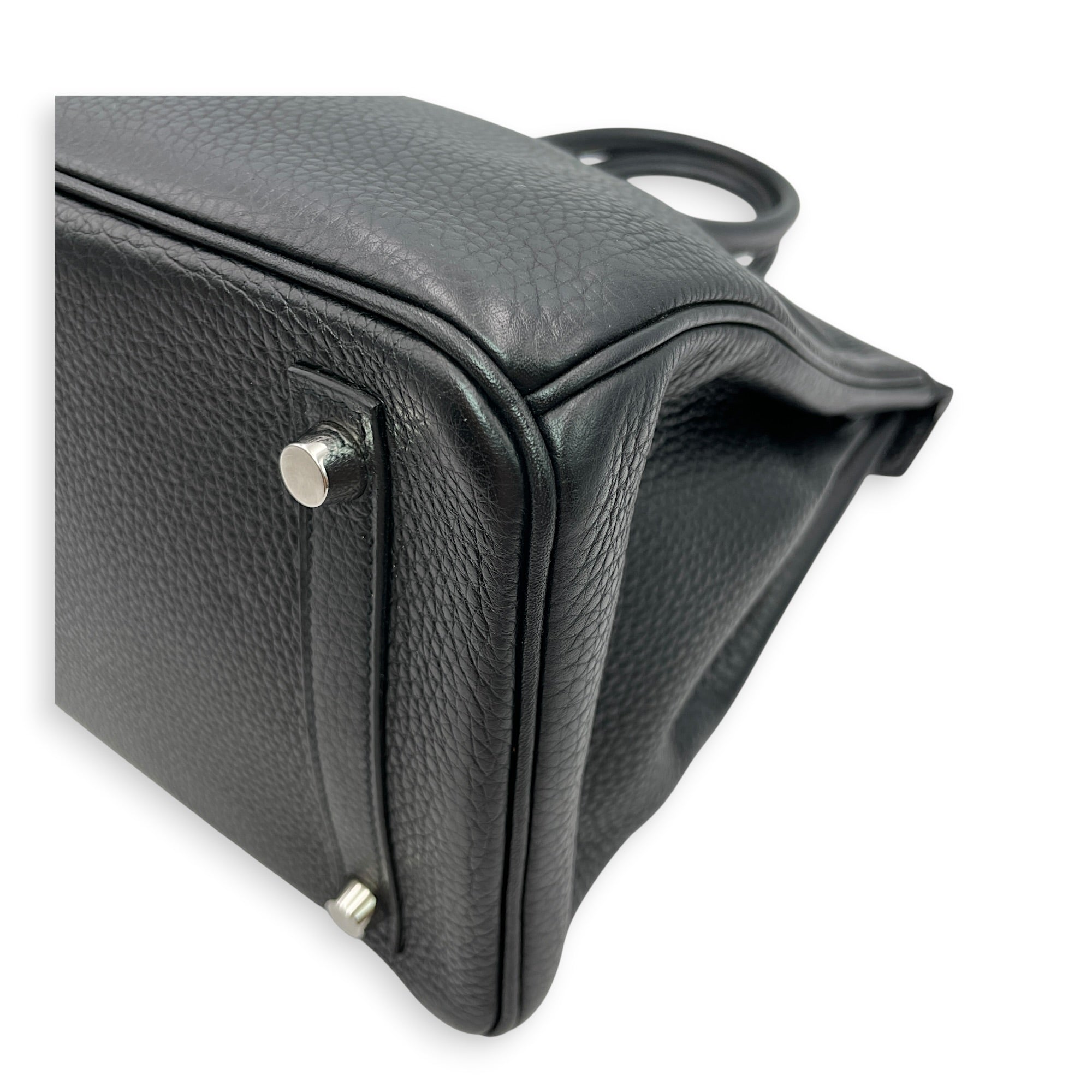 Birkin 30 Black in Clemence Palladium hardware CL2606-21788 8