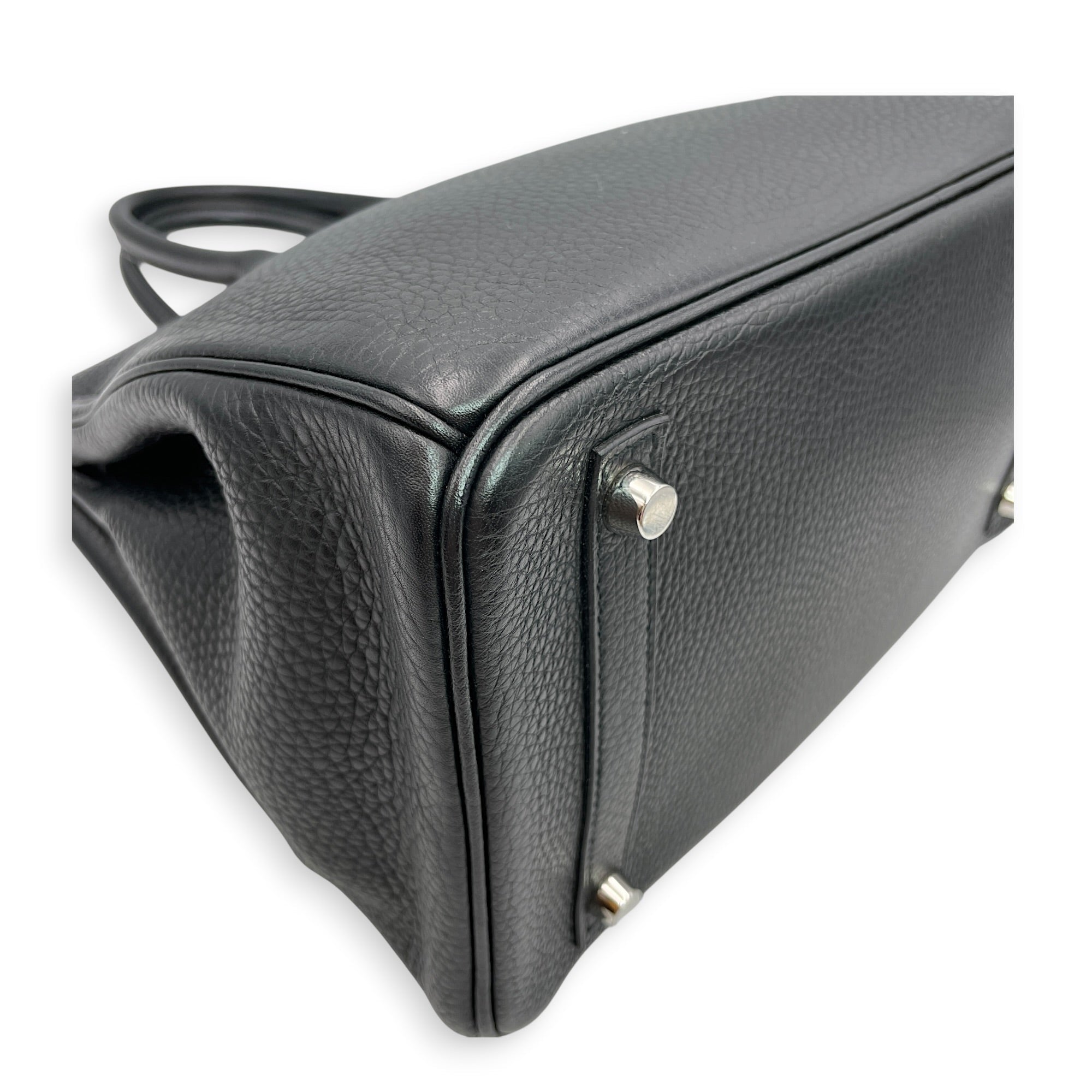 Birkin 30 Black in Clemence Palladium hardware CL2606-21788 9