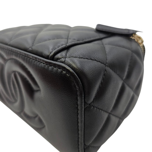 Vanity Case with Strap Black Crossbody Bag in Lambskin Gold hardware CL2606-21795 10