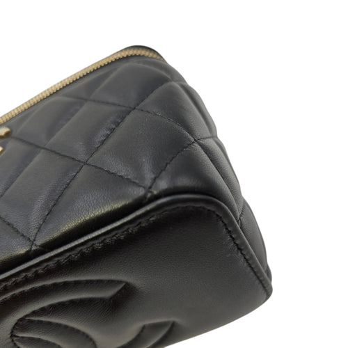 Vanity Case with Strap Black Crossbody Bag in Lambskin Gold hardware CL2606-21795 11
