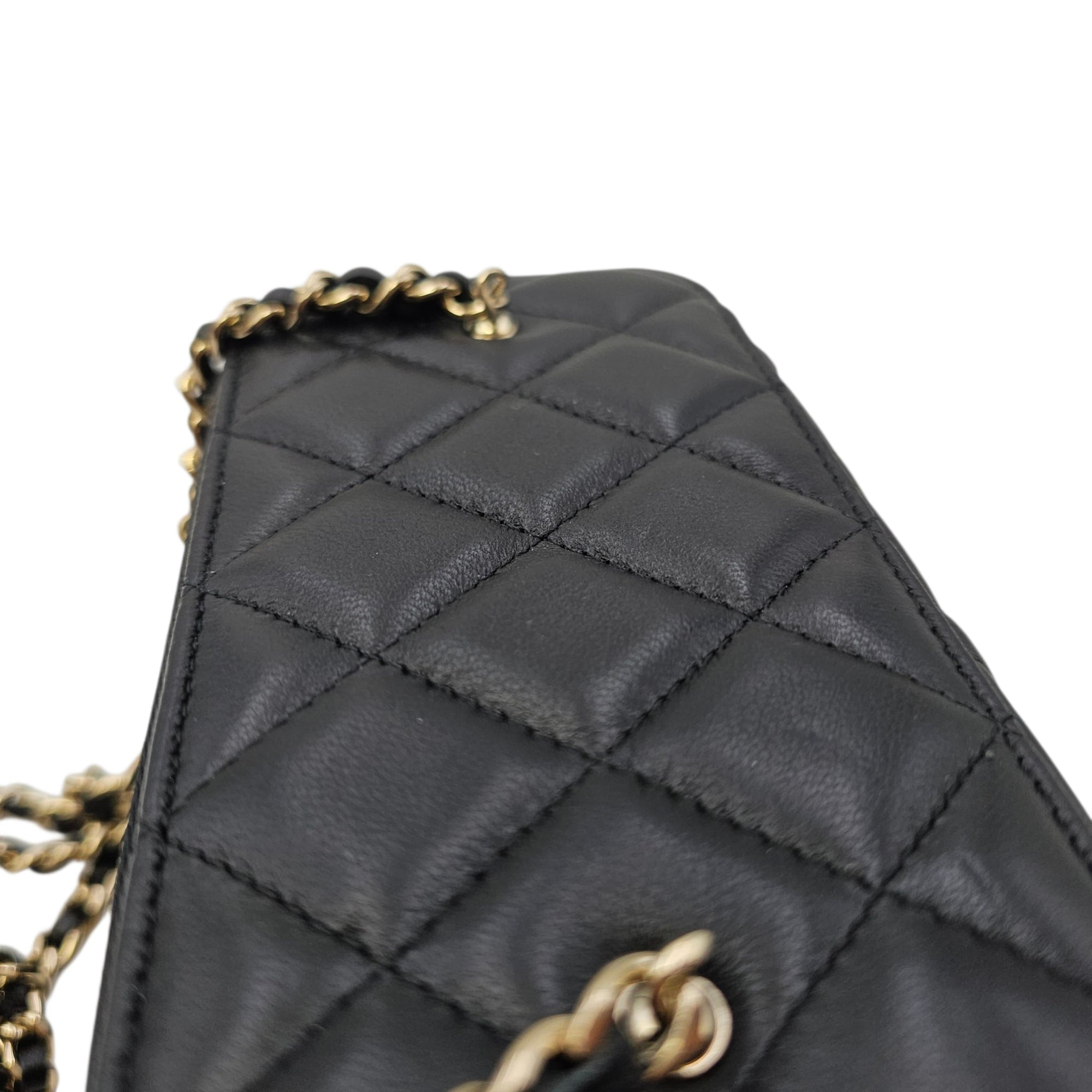 Vanity Case with Strap Black Crossbody Bag in Lambskin Gold hardware CL2606-21795 15