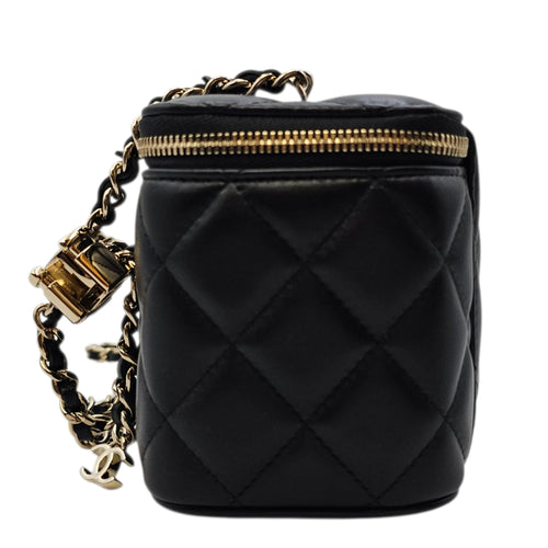 Vanity Case with Strap Black Crossbody Bag in Lambskin Gold hardware CL2606-21795 3