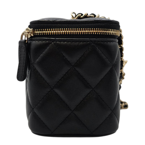 Vanity Case with Strap Black Crossbody Bag in Lambskin Gold hardware CL2606-21795 4