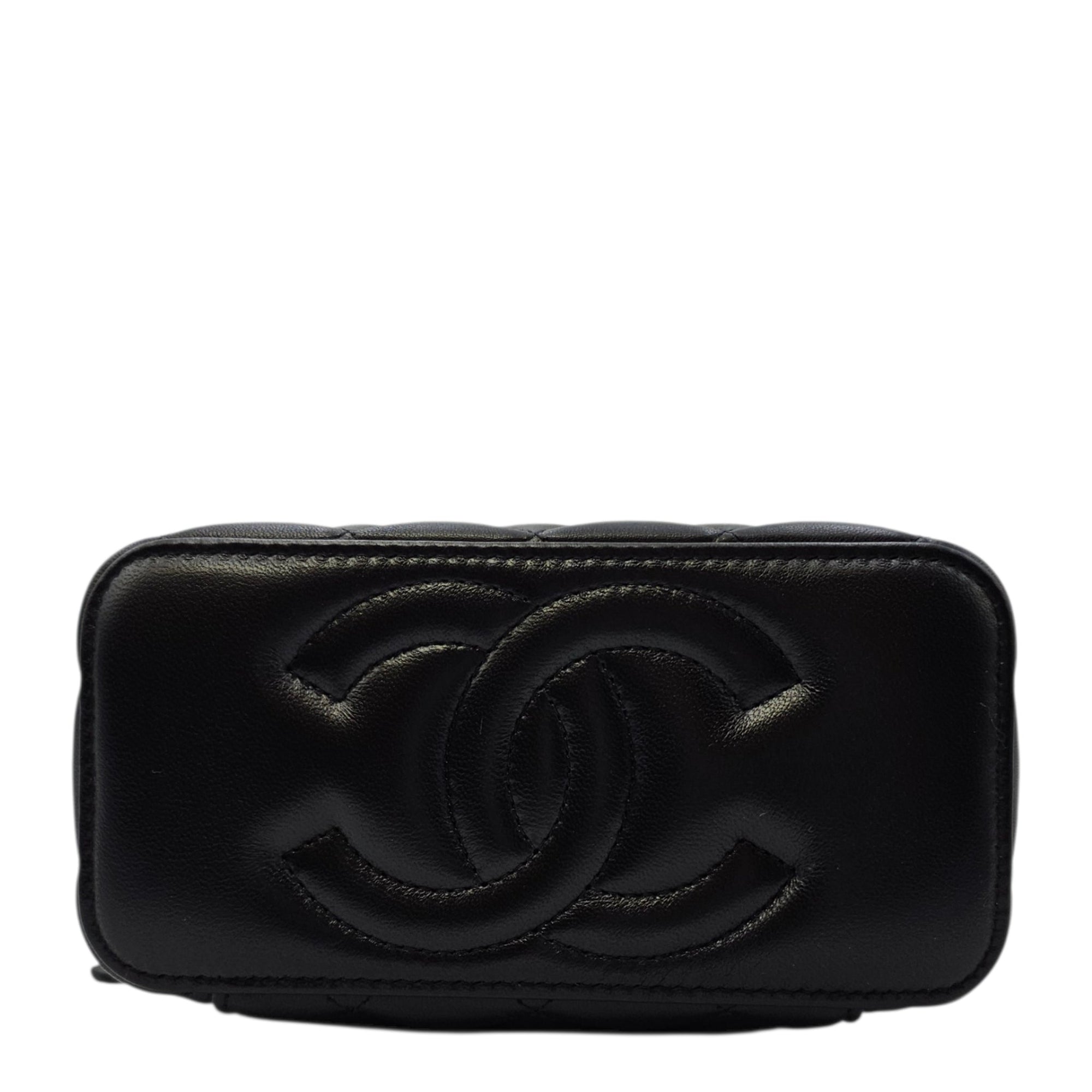 Vanity Case with Strap Black Crossbody Bag in Lambskin Gold hardware CL2606-21795 5