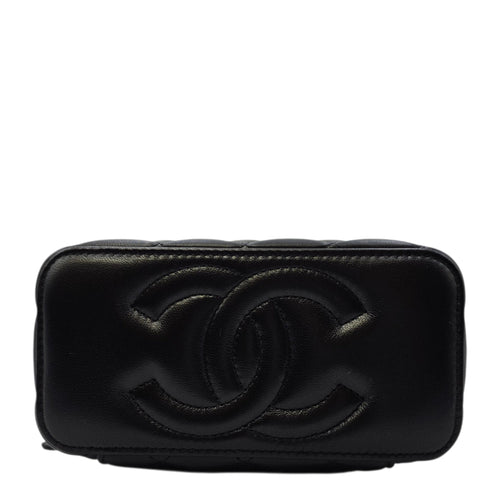 Vanity Case with Strap Black Crossbody Bag in Lambskin Gold hardware CL2606-21795 5