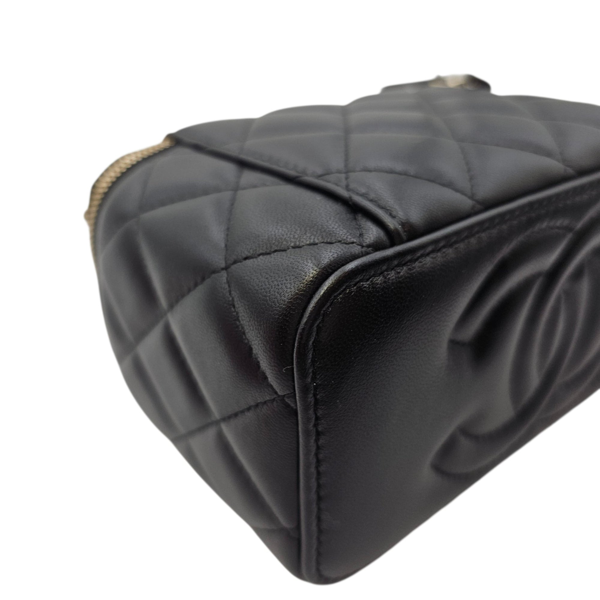 Vanity Case with Strap Black Crossbody Bag in Lambskin Gold hardware CL2606-21795 9