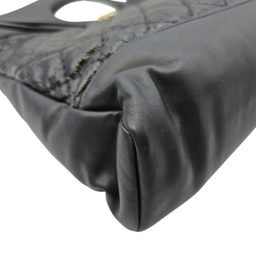 31 Shopping Tote 37 Black Top Handle Bag in Distressed Leather Gold hardware CL2606-21796 10