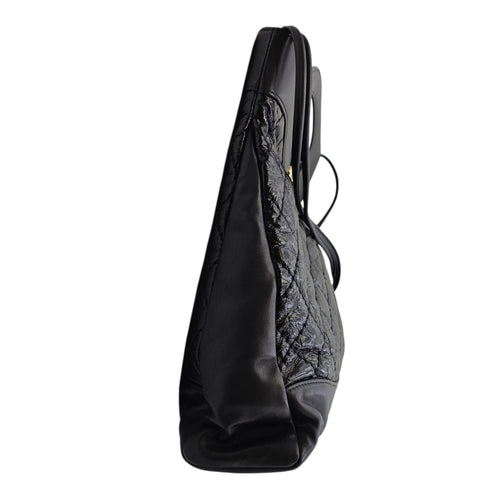 31 Shopping Tote 37 Black Top Handle Bag in Distressed Leather Gold hardware CL2606-21796 3