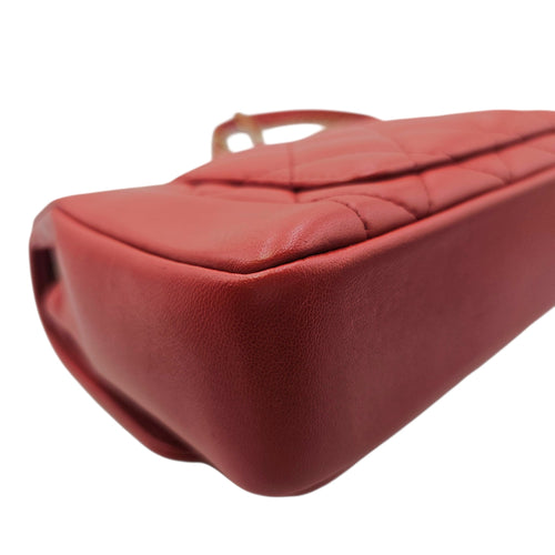 Diana Reissue Flap Red Shoulder Bag in Calfskin Gold hardware CL2606-21798 10