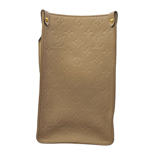OnTheGo MM Beige Top Handle Bag in Empreinte Leather Gold hardware CL2606-21801 3