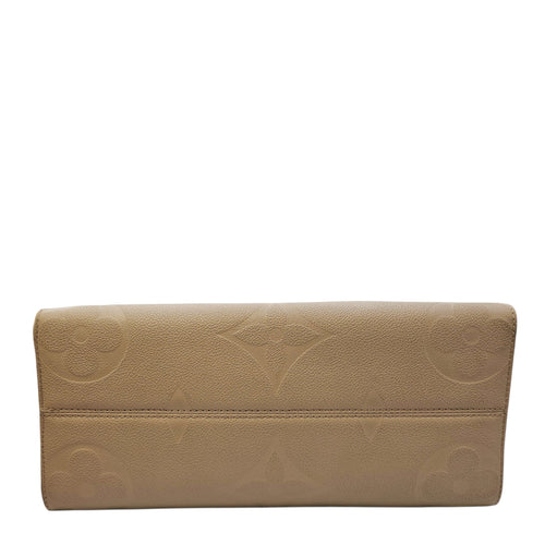 OnTheGo MM Beige Top Handle Bag in Empreinte Leather Gold hardware CL2606-21801 5
