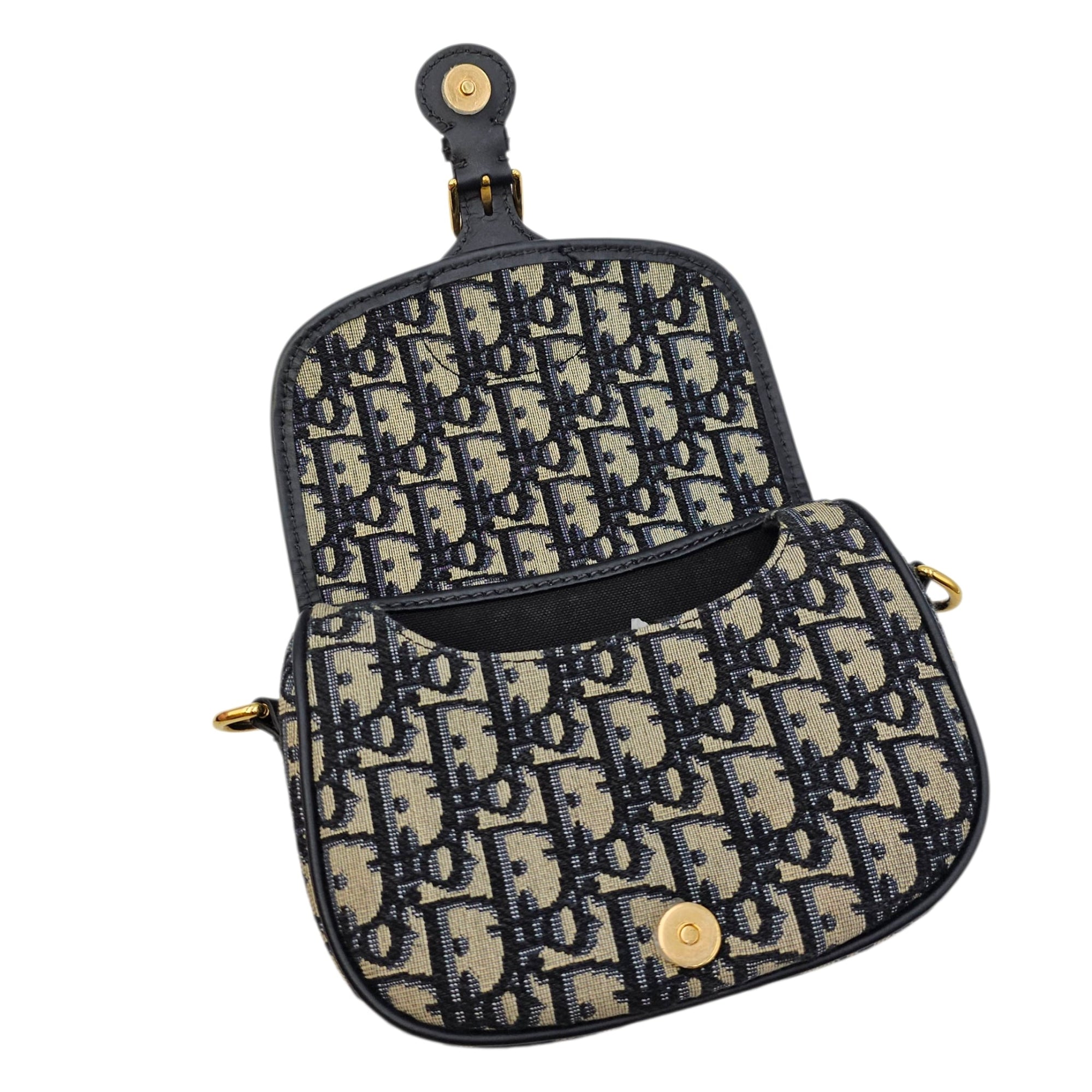 Bobby Blue Crossbody Bag in Canvas Gold hardware CL2606-21802 10