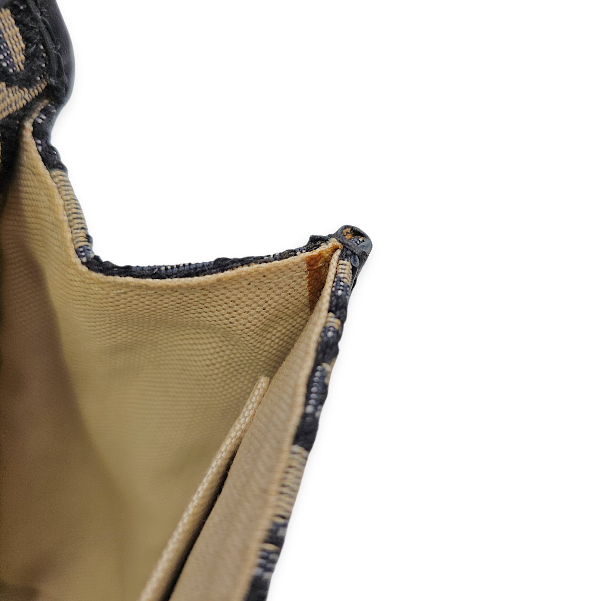 Dior Addict Flap Blue Shoulder Bag in Canvas Brushed Gold hardware CL2606-21805 14