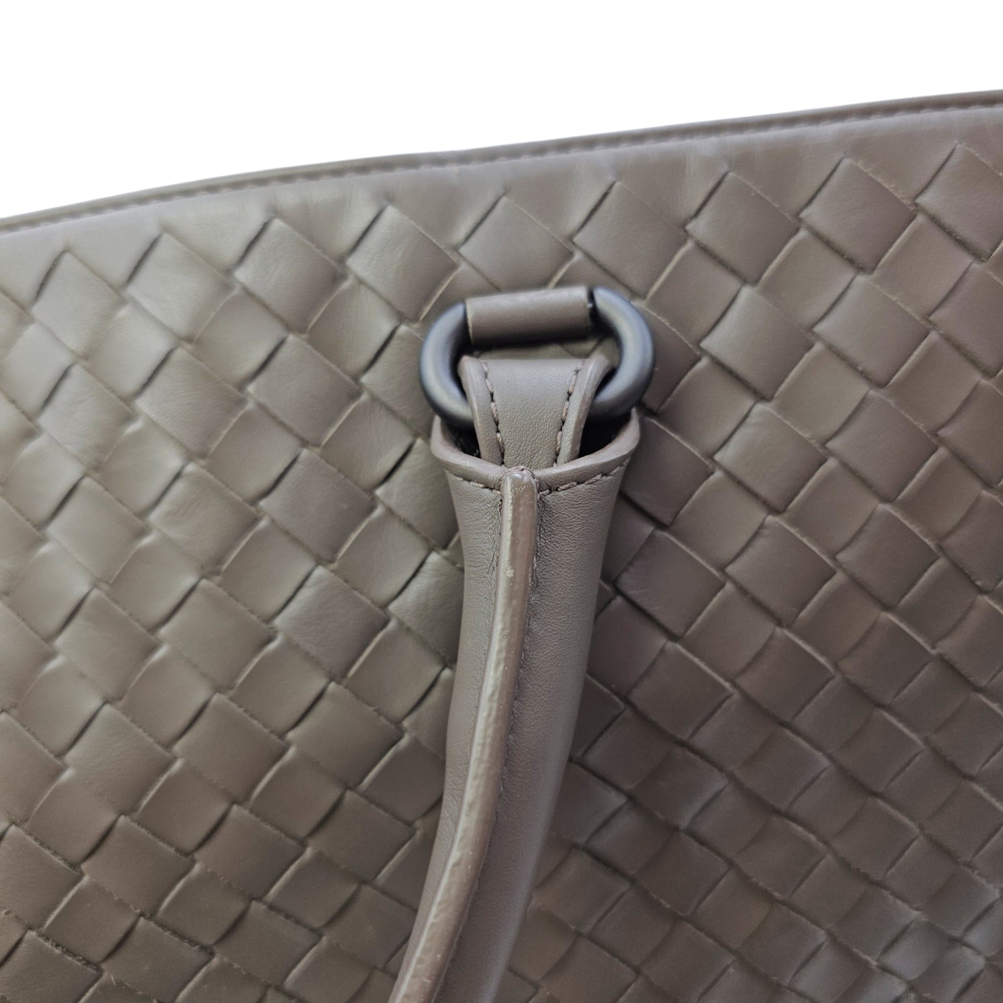 Briefcase Grey Top Handle Bag in Nappa Leather Ruthenium hardware CL2606-21807 11