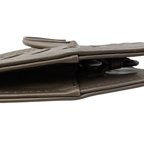 Briefcase Grey Top Handle Bag in Nappa Leather Ruthenium hardware