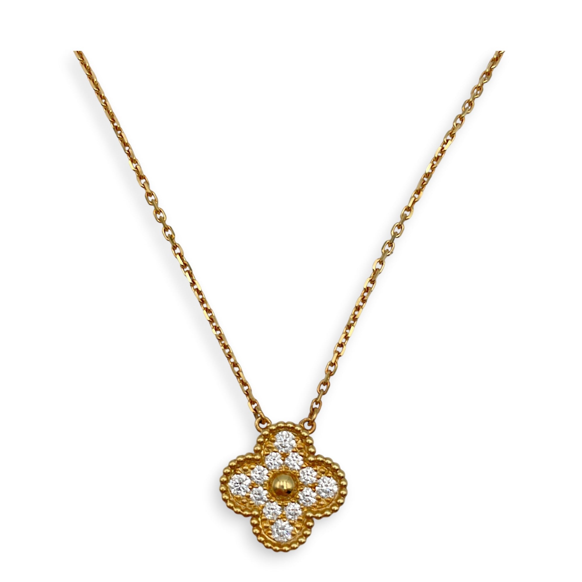 Vintage Alhambra Pendant, Diamond Necklace CL2606-21808 3
