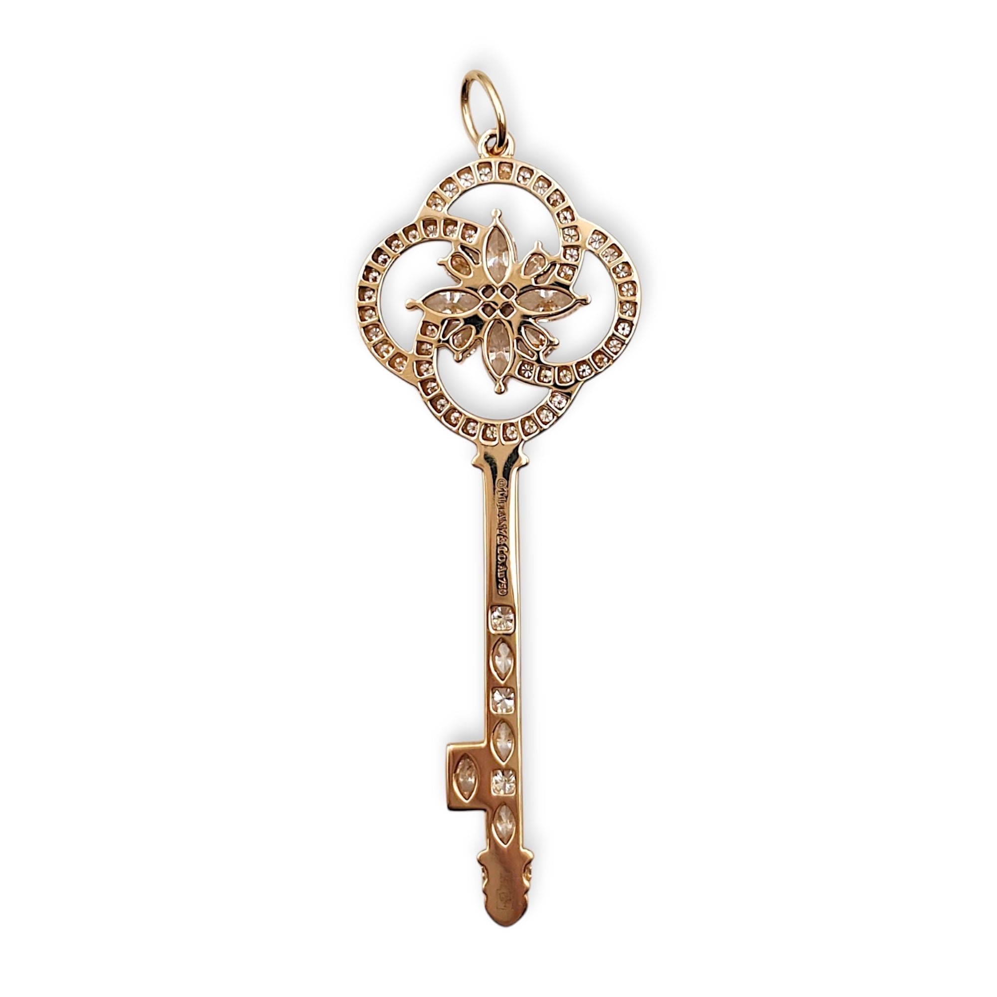Victoria Cluster Diamond Key Large Pendant CL2606-21812 2
