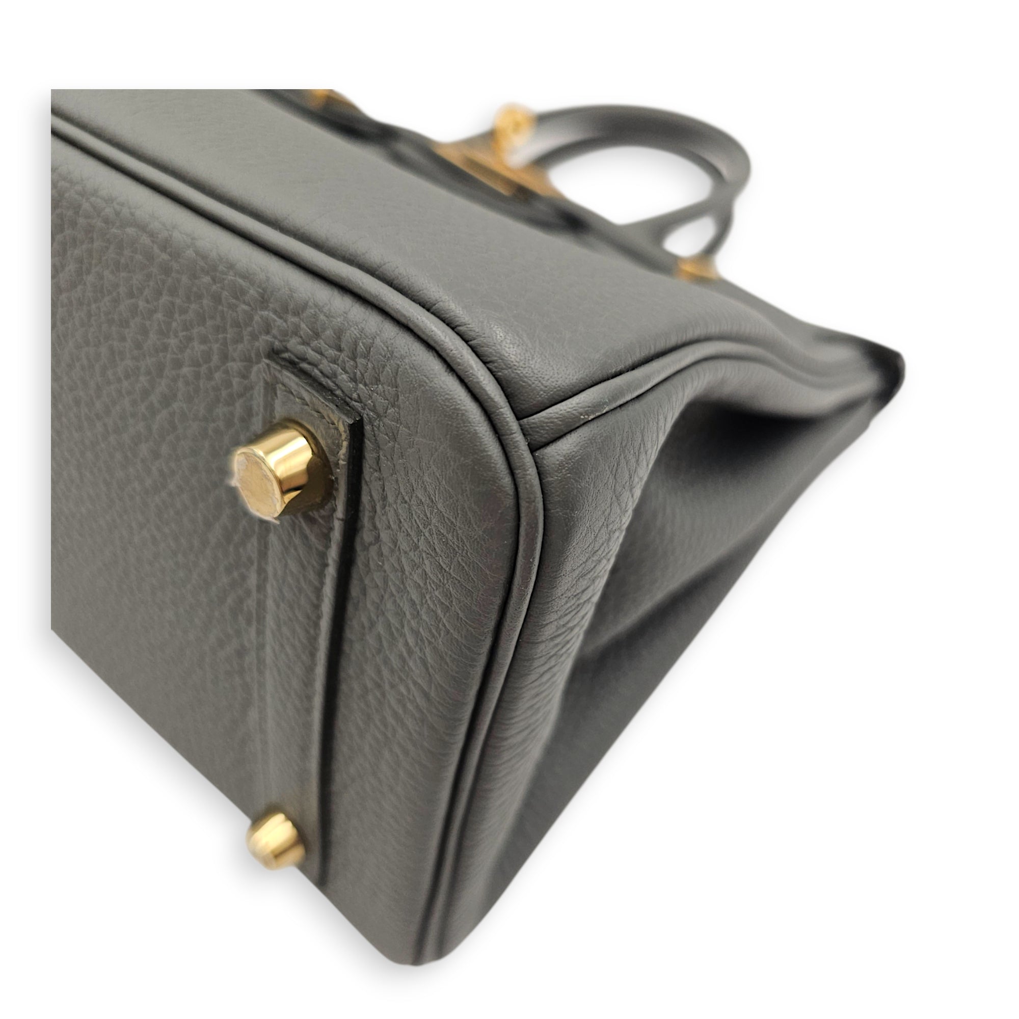Birkin 25 Vert Amande  in Togo Gold hardware CL2606-21813 7