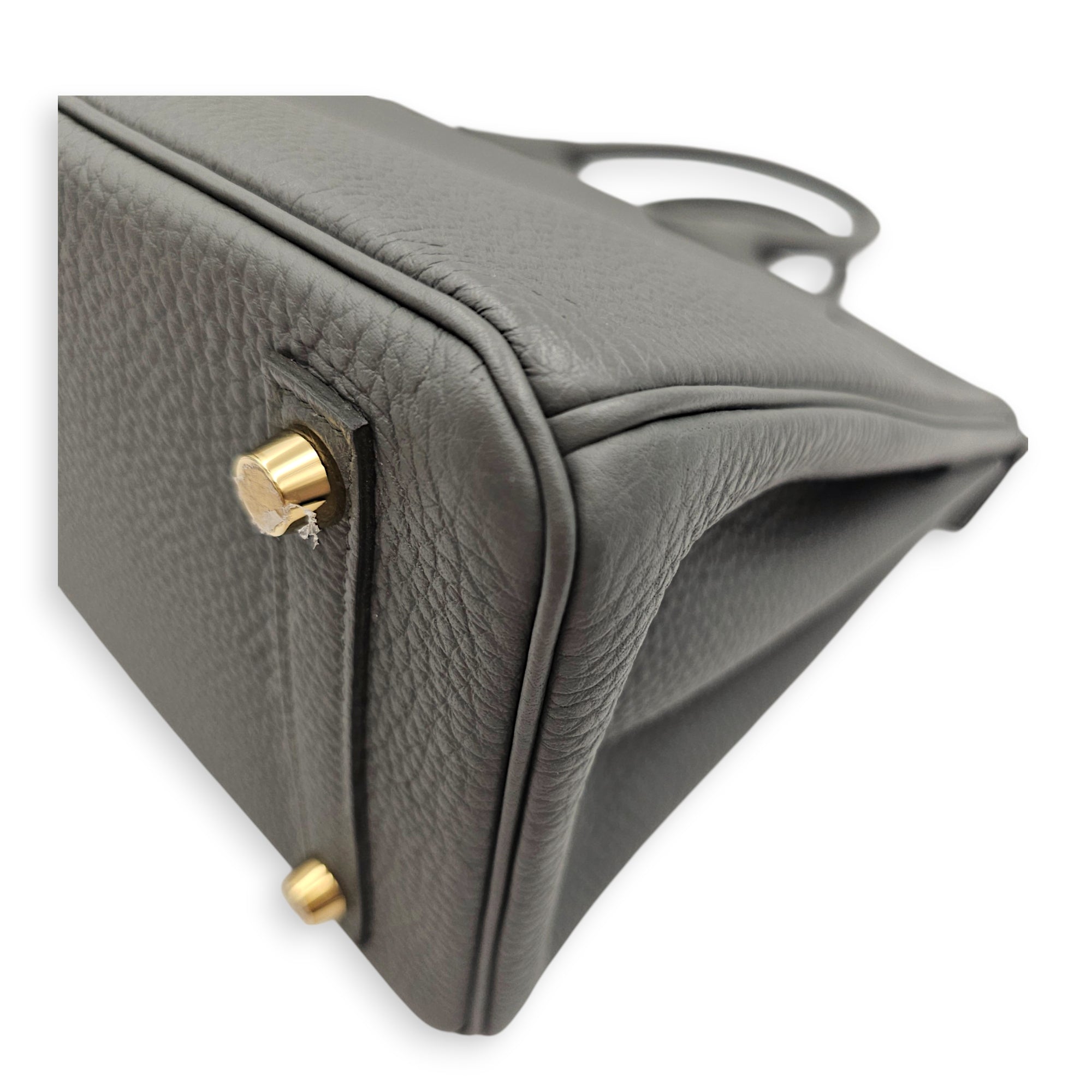 Birkin 25 Vert Amande  in Togo Gold hardware CL2606-21813 9