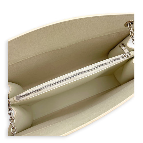 Rouette PM White Shoulder Bag in Canvas Silver hardware CL2606-21819 8